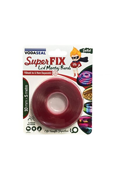 Vodaseal Çift Taraflı Led Montaj Bantı Şeffaf 10 mm x 5 mt