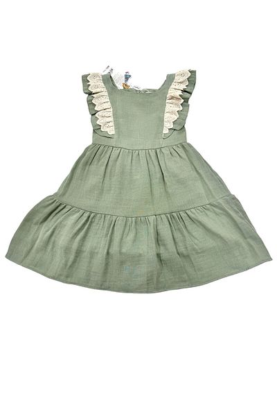 Esterella Rochie de muselina cu volane pentru copii - Rochie de muselina pentru fete