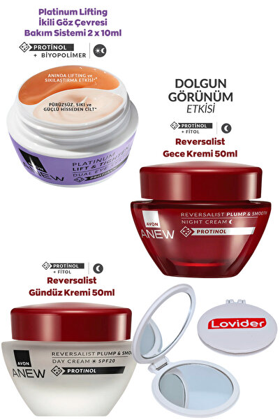 AVON Anew Reversalist 30-40 Yaş Set; Gündüz + Gece Kremi + İkili Göz Çevresi ...