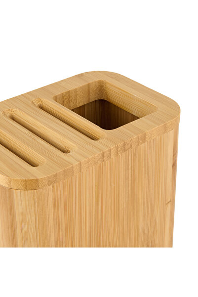 Genel Markalar Mien Bambu Bıçak Standı - Kahverengi - 15x10x16,6 cm