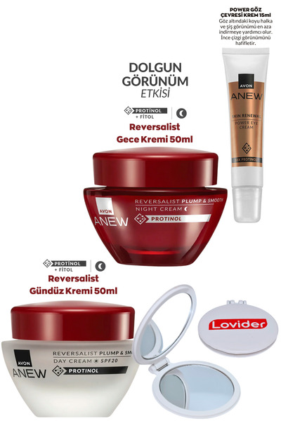 AVON Anew Reversalist 30-40 Yaş Set; Gündüz + Gece Kremi + Göz Çevresi Kremi ...
