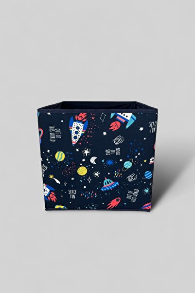 PH Prendi Home Foldable Space Travel Navy Blue Coverless Clothes Toy Storage Box 30X30X30