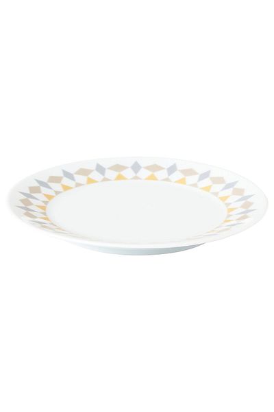 IKEA Gokvalla 20 cm Plate - White and Multicolored Patterned