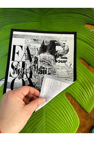 Gönülden Tasarım 23x19 cm crna devojka modni pismeni Armadıksı dodatak