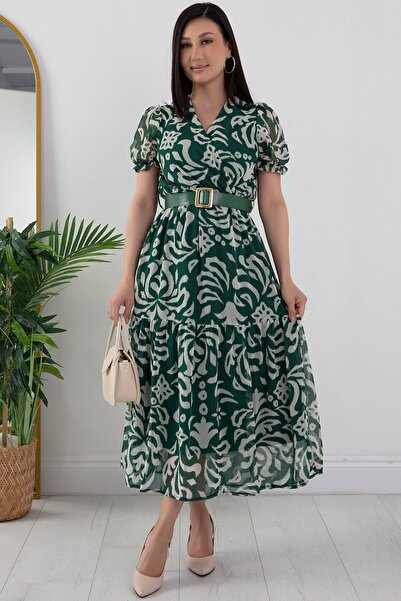 PULLIMM Rochie din șifon cu curea dublu - GRS3224