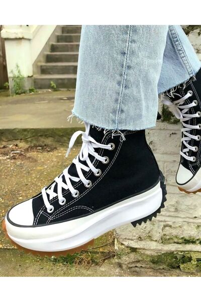 Gues Adasu Wanderson Run Star Μαύρο Unisex πάνινα παπούτσια από καμβά