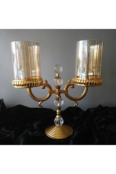 HİLALKRİSTAL GOLD 2 Lİ ŞAMDAN MUMLUK
