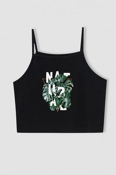 MYADA Нов сезон Keep Life Simple Crop Top - Момиче 14685