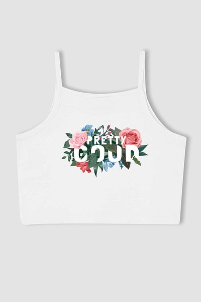 MYADA New Season Crop Flower Printed Girl - Pretty Good 1626