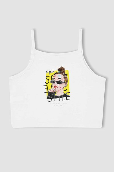 MYADA New Season Printed Crop Top - Girl 14577