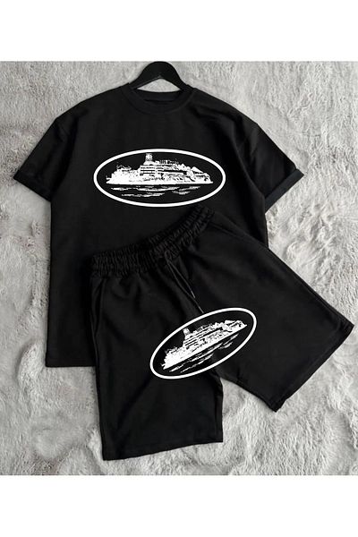 Pisa Art Oversize Corteiz T-Shirt and Shorts Set