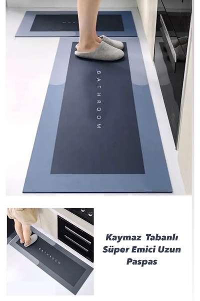 Genel Markalar Büyük Boy Sihirli Su Emici Tabanlı Uzun Paspas 40*120 / Süper ...