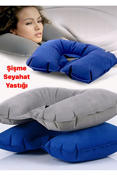 Eli-Ka Home Pernă gonflabilă de călătorie pentru susținerea gâtului / Pernă a...