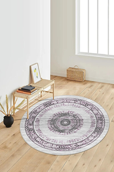 Halise Home Kaymaz Tabanlı Yıkanabilir Baskılı Halı Yolluk