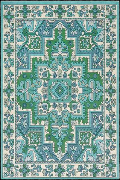 Rugs Modern Halı سجادة ديكور منقوشة تقليدية باللون الأخضر قابلة للغسل miravip...
