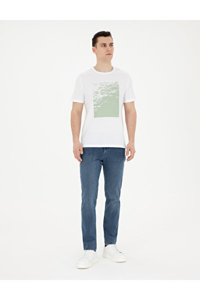 Pierre Cardin PİERRE CARDİN Ανδρικό μπλουζάκι με λαιμόκοψη Slifit Bascili Sport - G021SZ011 .000.1823643 Morse