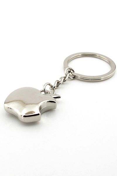 Solfera Shiny Metal Keychain - Apple Bited Apple Shaped KC109