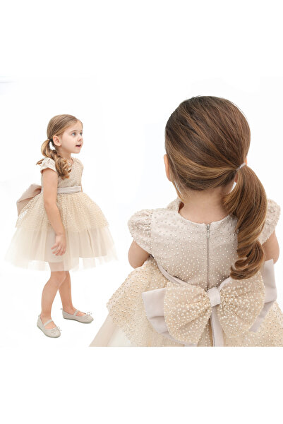 DIDuStore فستان حفلات بناتي أنيق مزين بالترتر