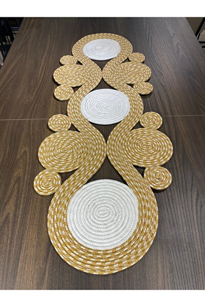 MaVaux Ahenk Jute Straw Look Runner - 40x110, Special Design Tablecloth, Jute Ranir