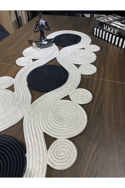 MaVaux Ahenk Jute Straw Look Runner - 40x110, fata de masa cu design special, iuta Ranir