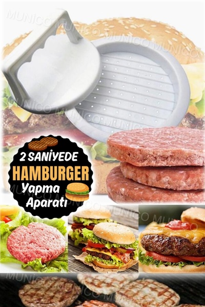 Munico Hamburger Köfte Kalıbı, Köfte Press Şekillendir Pratik Hamburger Köfte...