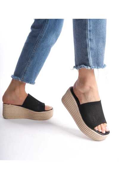 DAD WOLF طقم شباشب بكعب ويدج