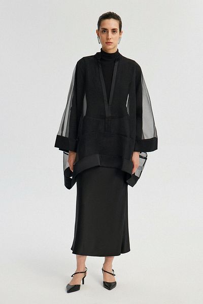 Touché Privé Organza V-Neck Tunic