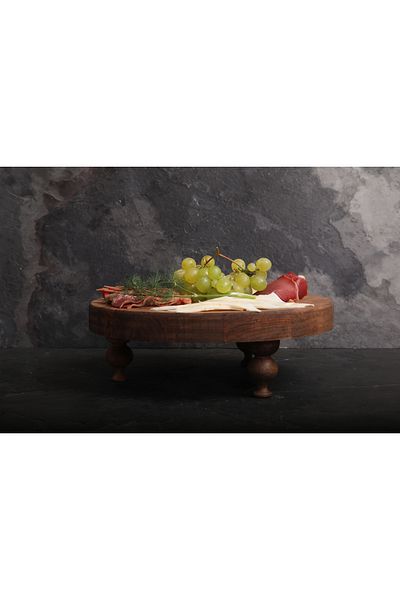 SAMMWOOD Footed Decorative Wooden Presentation - Wooden Stand