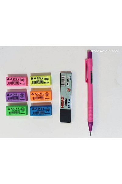 Mikro Pen with Thick Tip 09mm Pen Tip and Eraser (3 Pieces)