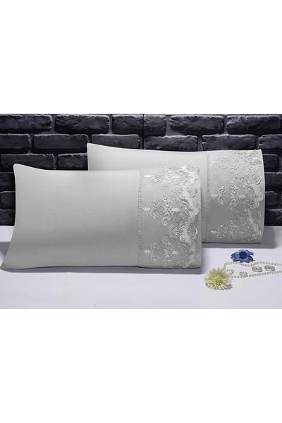 Çeyiz Bahçesi Gray Mahidevran Pillow Case