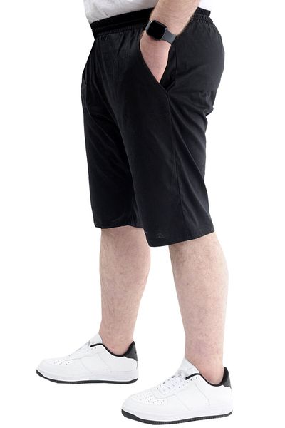 ModeXL Capri pentru bărbați - Mode XL, mărime Plus, buzunar lateral de bază, negru 24514