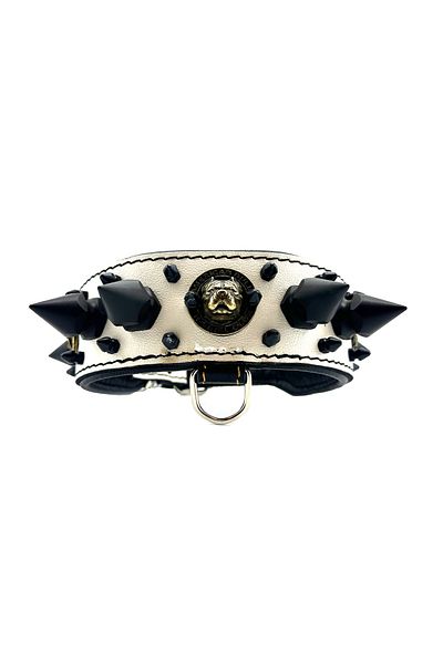 Tasma Market Special Design White Gladiator Dog Collar