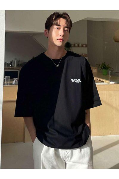 AFROGİYİM Ανδρικό μπλουζάκι Oversize Special Design - εμπρός και πίσω με στάμπα
