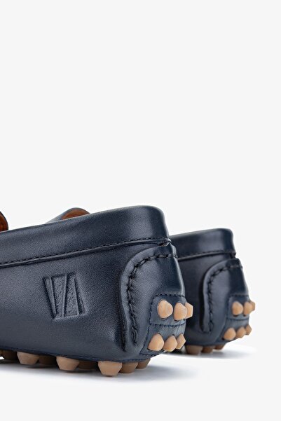 Valmenti Nicole Ανδρικά - Μπλε Navy Γνήσιο δερμάτινο Loafer Nappa