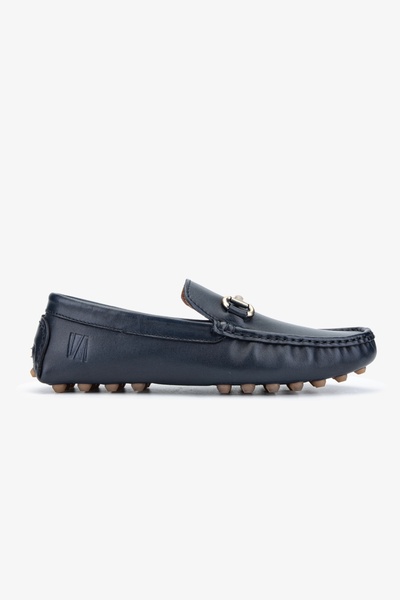 Valmenti Nicole Men's - Мъжки мокасини от естествена кожа Nappa в тъмносин цвят