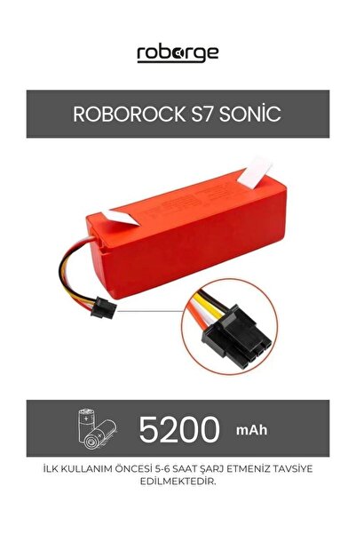 Roborge Roborock S7 Sonic Robot Süpürge Uyumlu Batarya 5200 mAh - Muadil Ürün