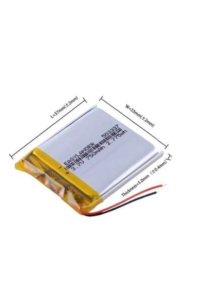 Efcell Lipo Polimer 503337 Lityum 3.7v 750mah Weewel Kamera Polimer Pil