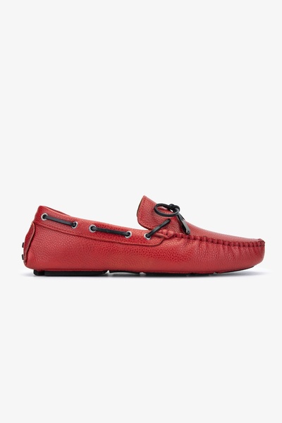 Valmenti Veronique Men's Loafer - Red, Genuine Leather