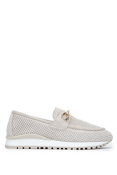 Tamer Tanca Genuine Leather Stone Suede Women's Casual Shoes
