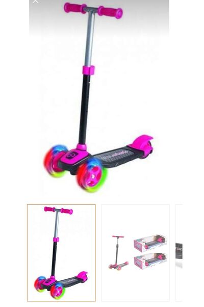 LeesHome Led Işıklı 3 Tekerlekli Yükseklik Ayarlı Twist Çocuk Scooter 3-9 Yaş
