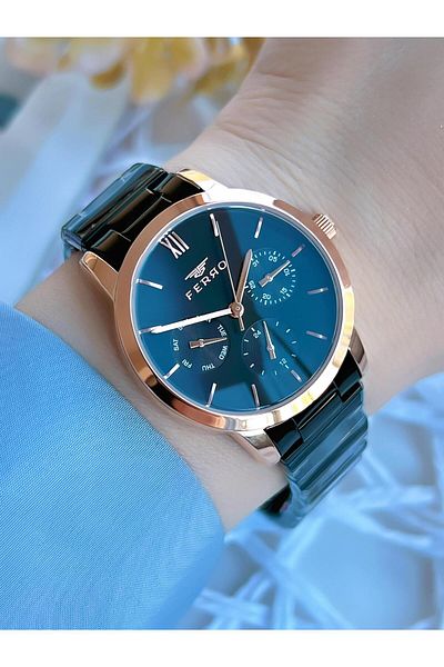 FERRO 3 Atm Steel Cord Special Design Women's Wristwatch BFM210788AWT-R