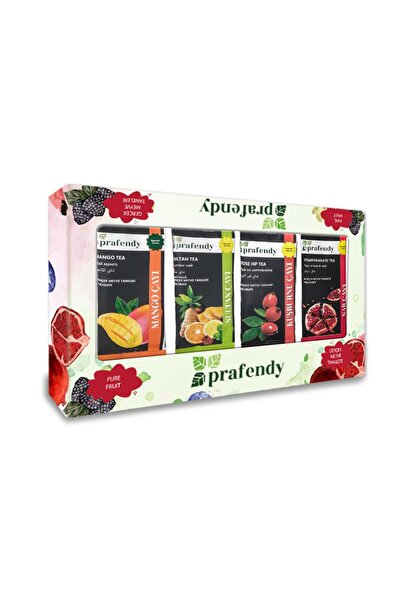 prafendy HEDİYELİK TEK İÇİMLİK 8 Lİ ÇAY KUTU 8 x 15 gr