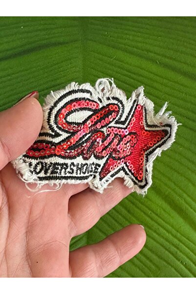 Gönülden Tasarım 10X5 CM DENIM BRODARE CU PAILLETE CUSUTĂ ACCESORIUL DE ÎMbră...