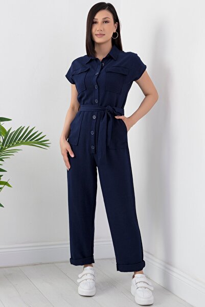 PULLIMM Cepli Kemerli Düğmeli Tulum 950-2980