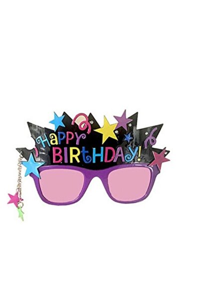 parti sürprizi Star Renkli Happy Birthday Parti Gözüğü 1 Adet