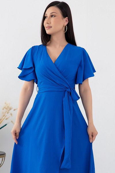 PULLIMM Rochie înfășurată - mâneci cu volan, model 1045-3095