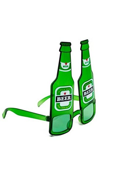 parti sürprizi Eğlenceli Yeşil  Şişesi Şekilli Gözlük 1Adet