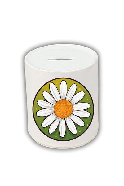 lili hediyelik Green Daisy Printed - Κουμπαράς συνταγμάτων χρημάτων