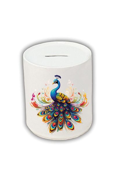 lili hediyelik Κουμπαράς με σχέδιο Peacock - Πορτοφόλι με κέρματα