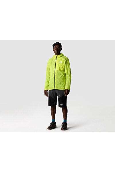 THE NORTH FACE Men's Outdoor Raincoat - Adjustable M Windstream Shell, Green NF0A87GTRIQ1